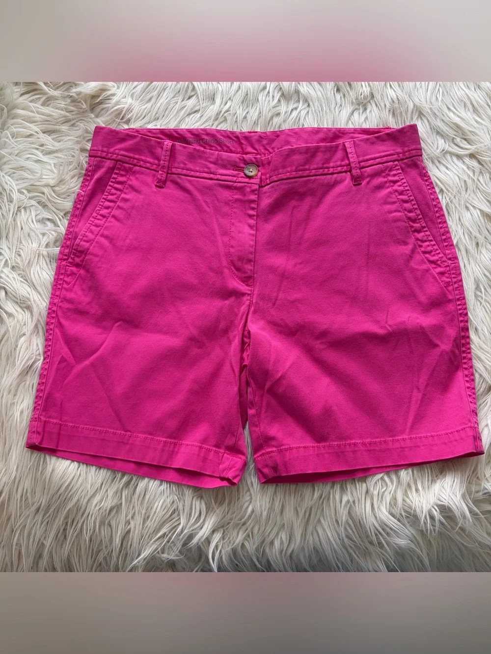 Talbots Girlfriend Chino Shorts Pink Women’s Size 6 Stretch Casual Cotton Blend
